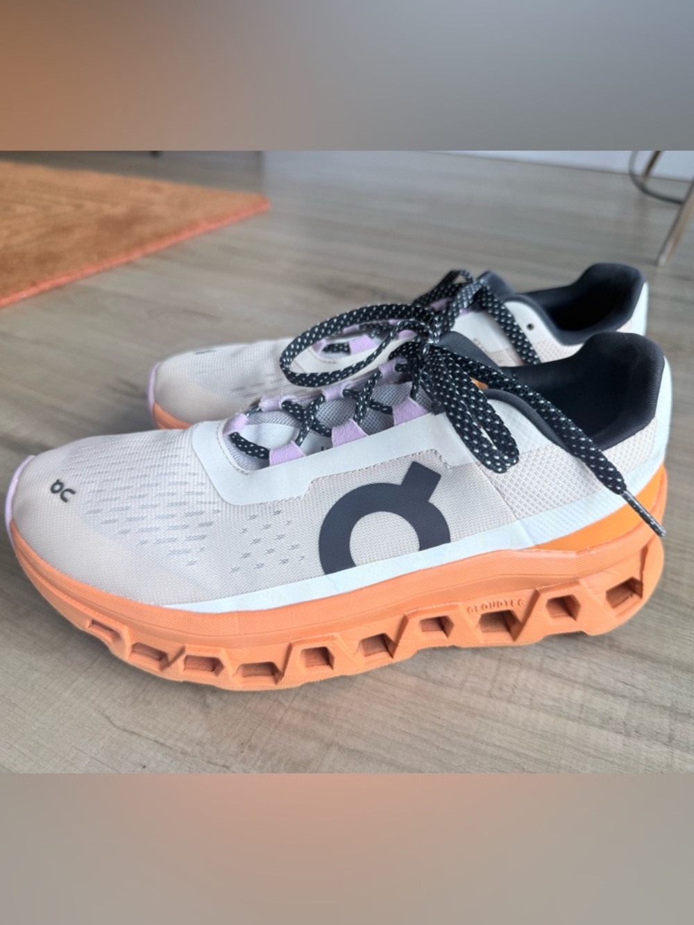 On Cloud Cloudmonster Running Shoes -Orange Beige lavender